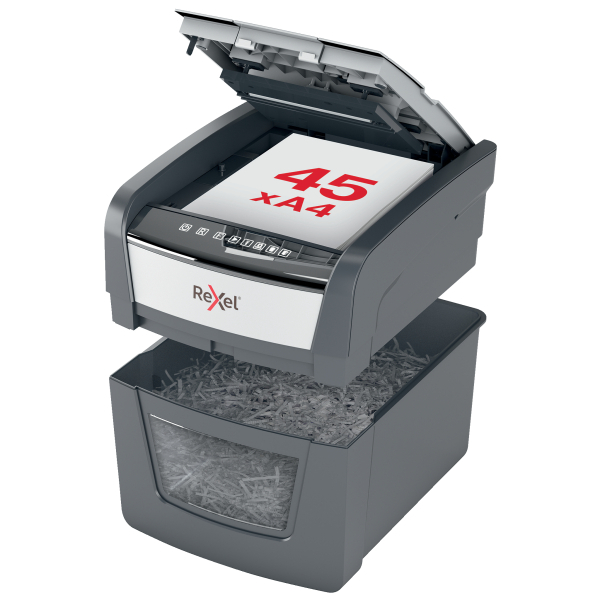 rx_2020045X_capacity_autofeed_etail1_72_600_600.jpg Rexel Optimum AutoFeed+ 45X Automatic Cross Cut P4 Paper Shredder 2020045XEU