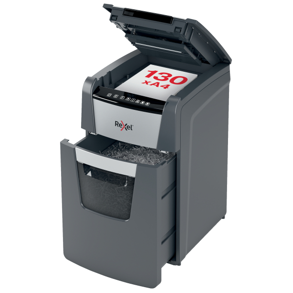 Rexel Optimum AutoFeed+ 130X Automatic Cross Cut P4 Paper Shredder 2020130XEU