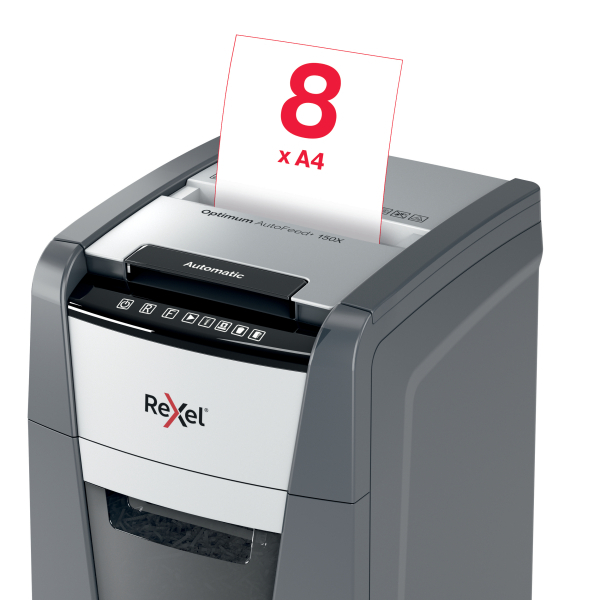 rx_2020150X_shredding_capacity_manual_icon_etail_72_600_600.jpg Rexel Optimum AutoFeed+ 150X Automatic Cross Cut P4 Paper Shredder 2020150XEU