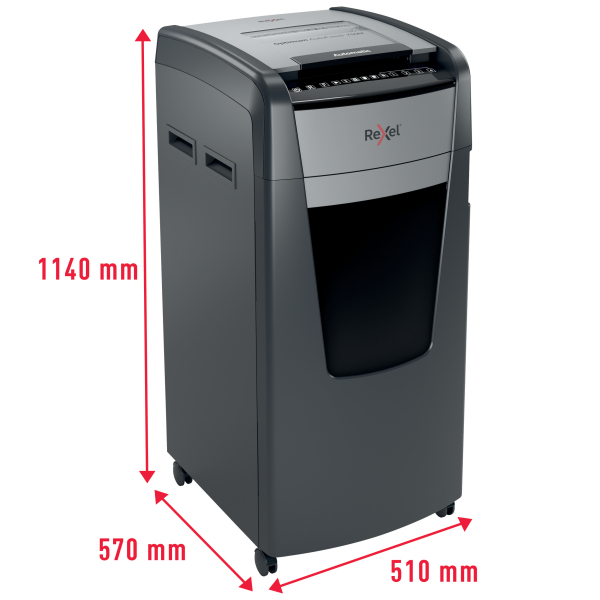 rx_2020750X_dimensions_etail_72_600_600.jpg Rexel Optimum AutoFeed+ 750X Automatic Cross Cut P4 Paper Shredder 2020750XEU