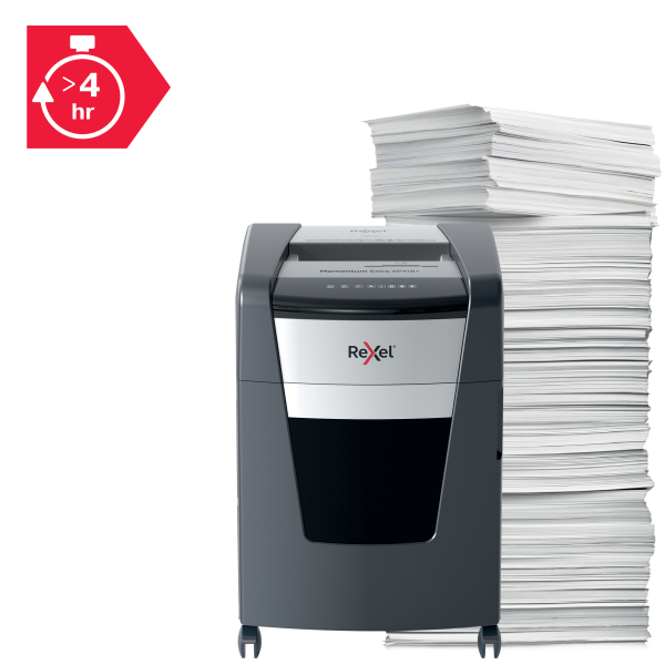 rx_2021418X_shredding_time_icon_etail_72_600_600.jpg Rexel Momentum Extra XP418+ Jam Free Cross Cut P4 Paper Shredder