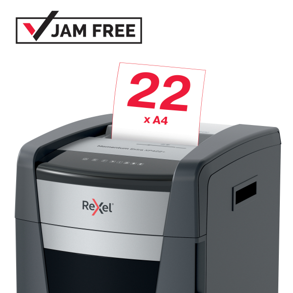 rx_2021422X_capacity_etail_72_600_600.jpg Rexel Momentum Extra XP422+ Jam Free Cross Cut P4 Paper Shredder